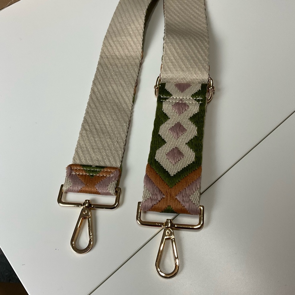 Geometric Patterned Crossbody Strap - image 4